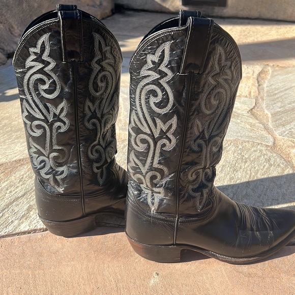 JUSTIN COWBOY BOOTS MENS 8.5 - Picture 3 of 9